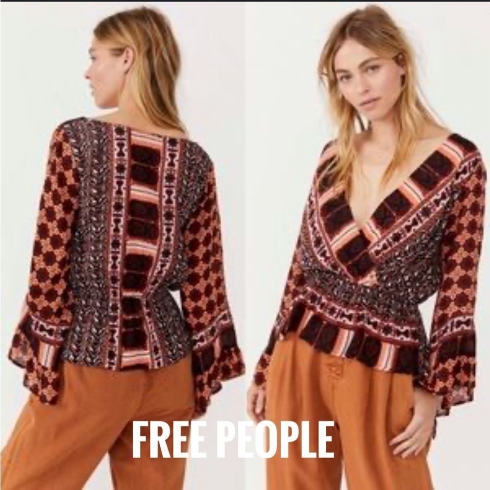 BNWT Free People Rosalie Wrap Top Size Xs $78USD